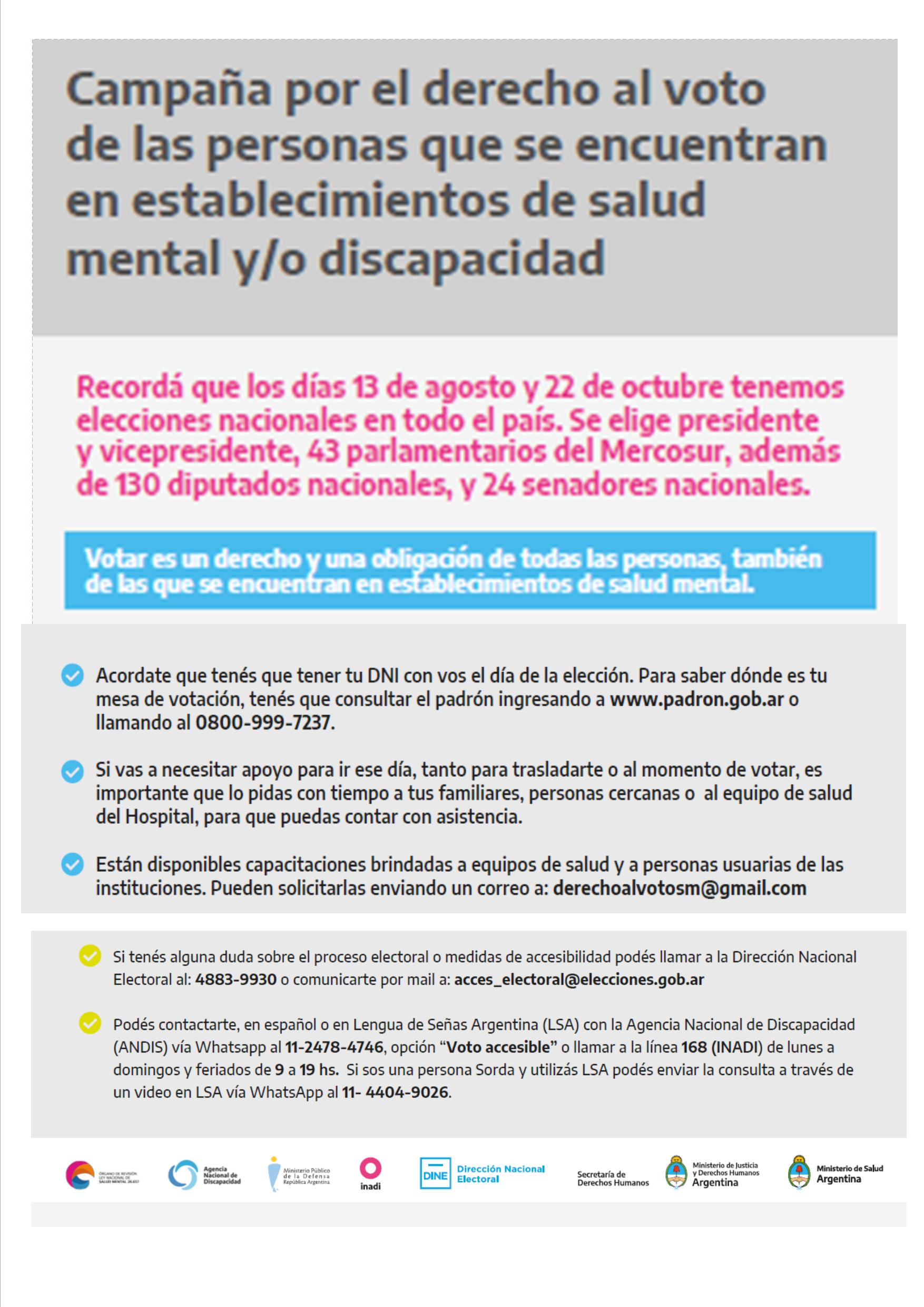 Afiche Derecho al Voto